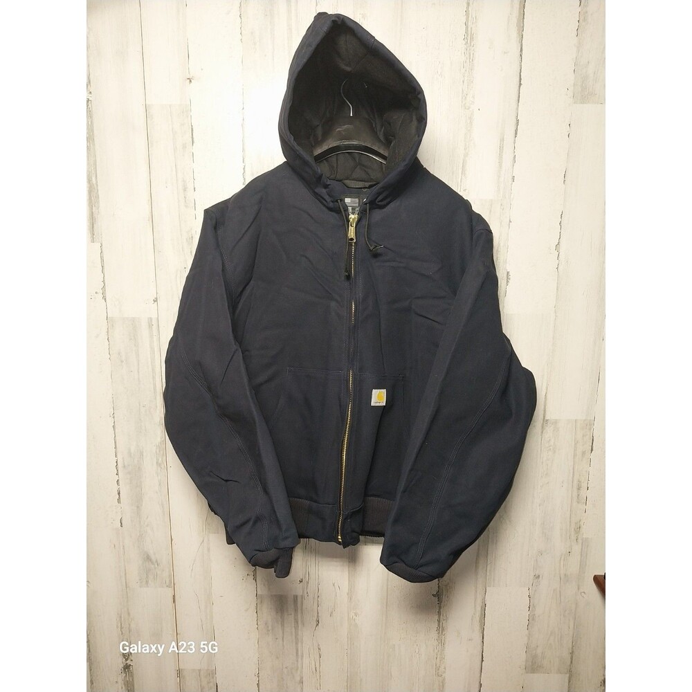 Carhartt 2XL Navy Blue J140 Firm Duck Insulated Active Jacket